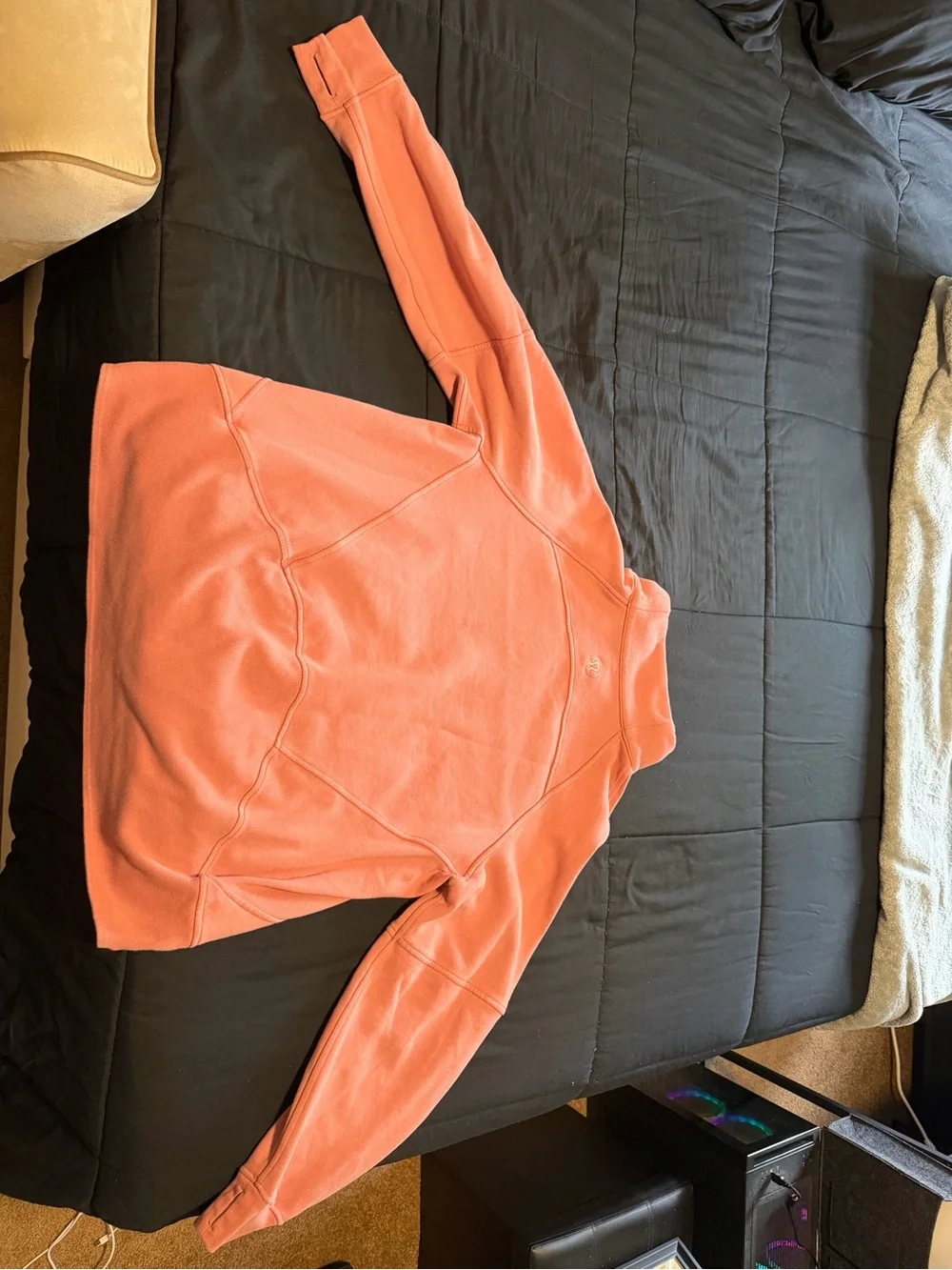 Women’s Orange Lululemon Half-Zip Pullover Sweatshirt